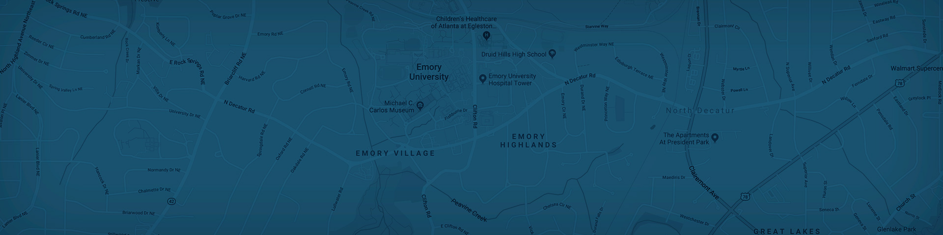 Emory/Druid Hills Map